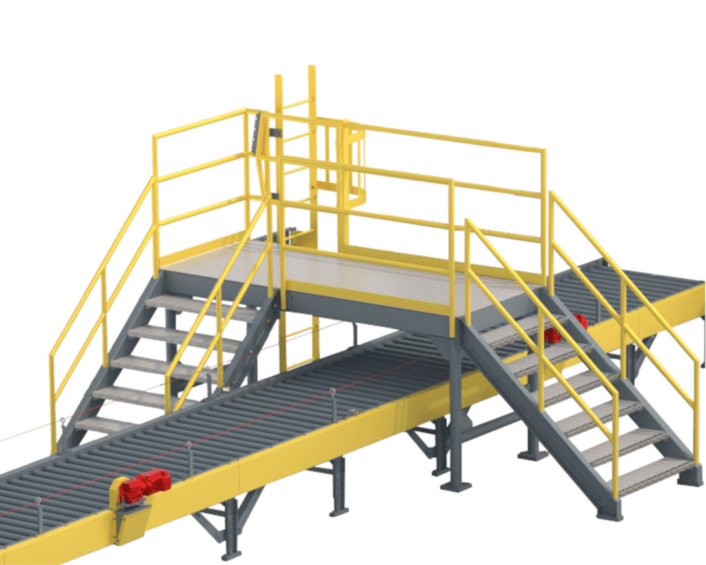 conveyor crossover platform